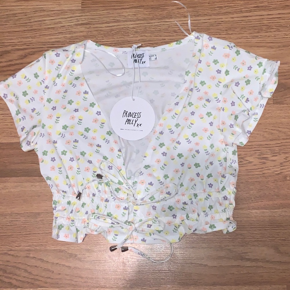 Open tie front Princess Polly top